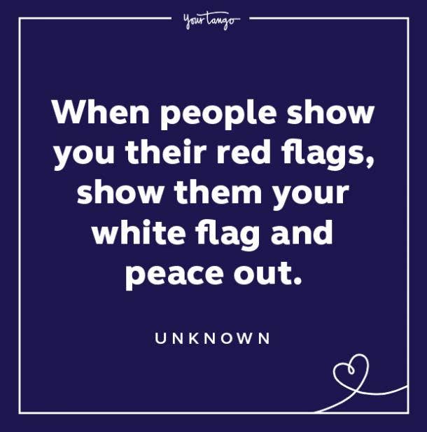Red Flag Quote White Flag And Peace Out