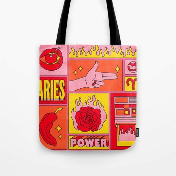 aries tote bag what to get woman valentines day zodiac sign