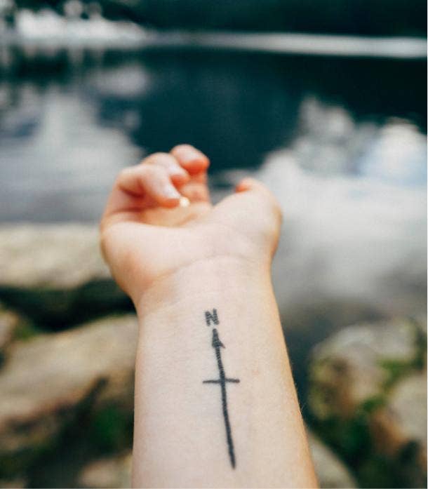 arrow tattoo idea for women