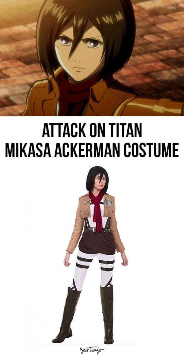 Mikasa Ackerman Survey Corps Uniform Halloween Costume 