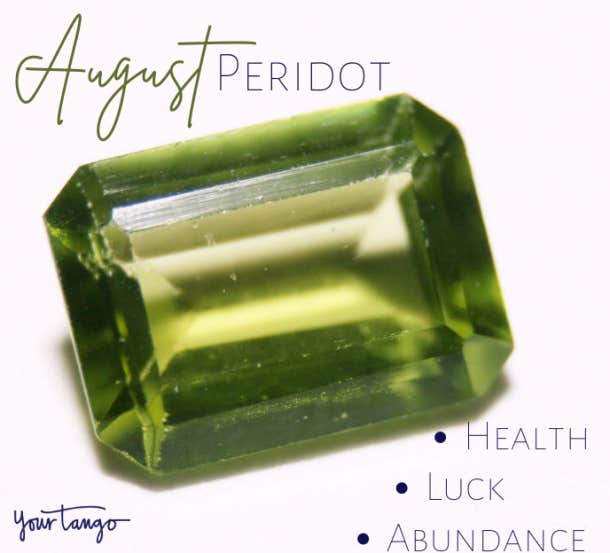 August birthstone peridot meaning