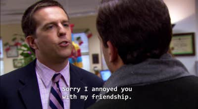 sorry i annoyed you with my friendship
