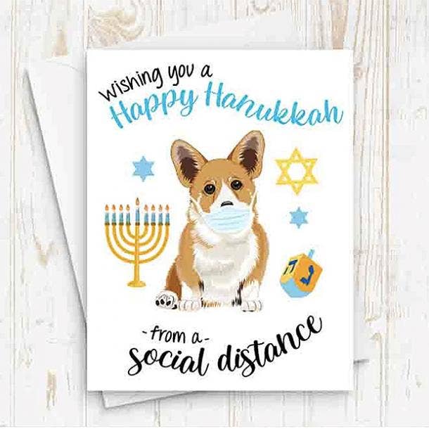 Hanukkah Social Distance Card