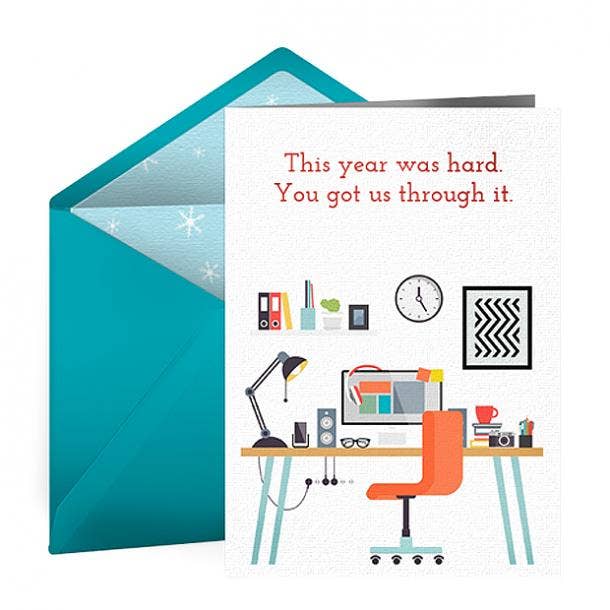 Office Holiday Thank You Card