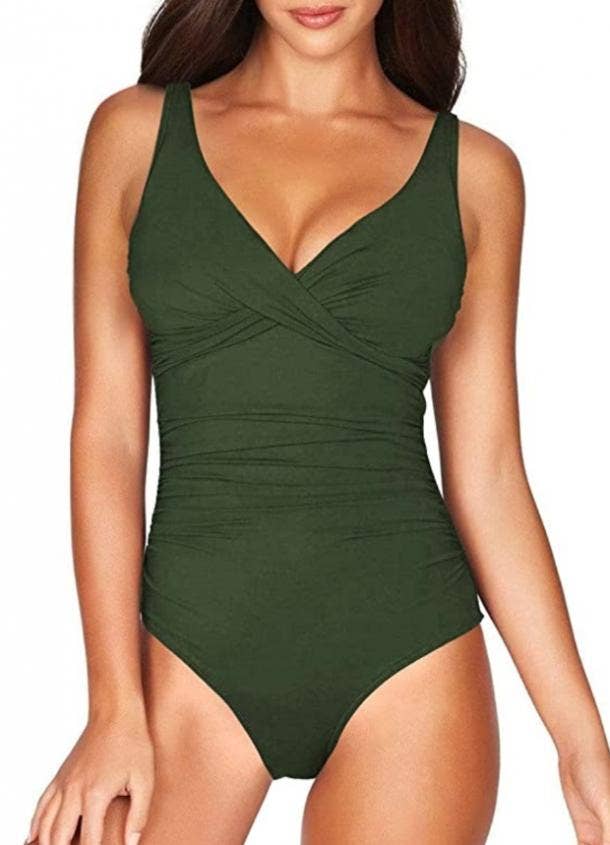best swimsuit for heavy middle twist front