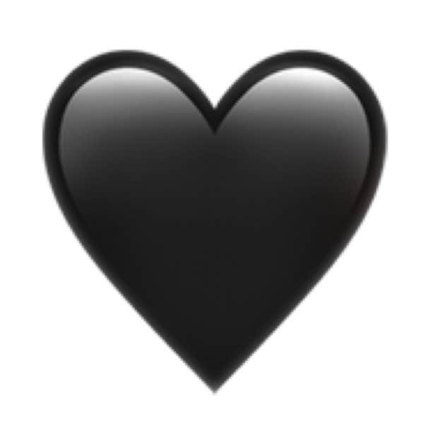 emoji coeur noir
