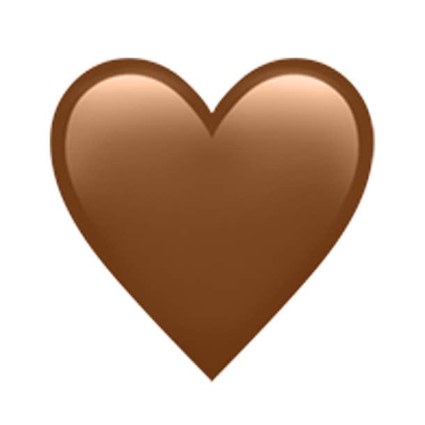 emoji coeur marron