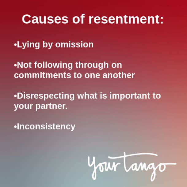 causes of resentment in relationships