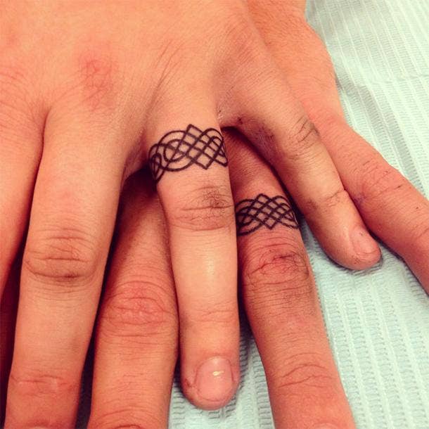 ring tattoo for couples | Tiny Tattoo inc.