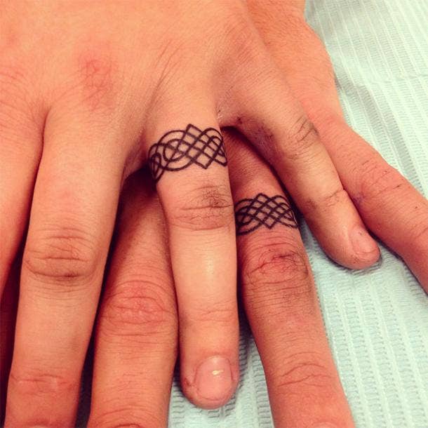 Infinity ring finger tattoo ;) | Finger tattoos, Finger tattoos for  couples, Ring finger tattoos