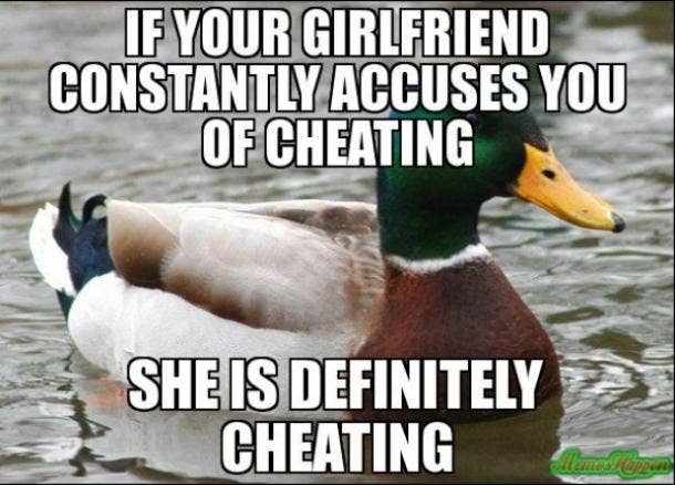 if your girlfriend constantly cheating memes