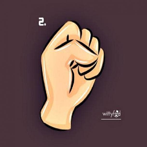 creative person fist