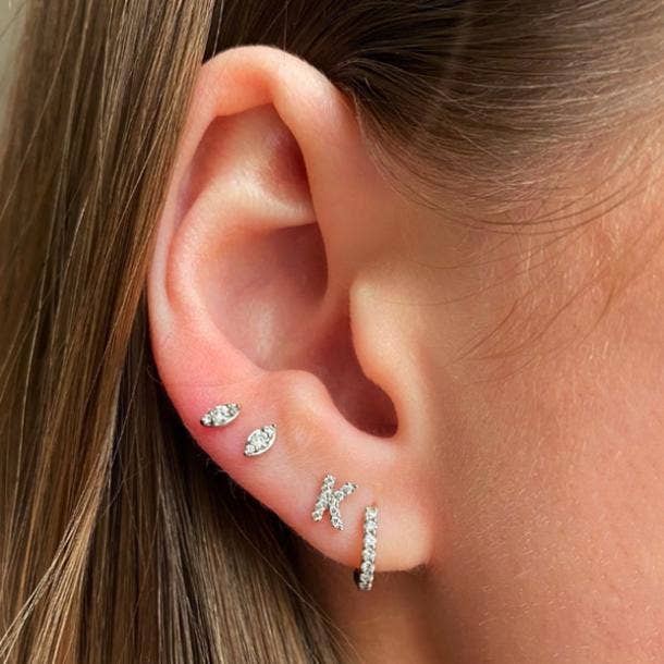 Dana Rebecca Single Initial Stud Earring