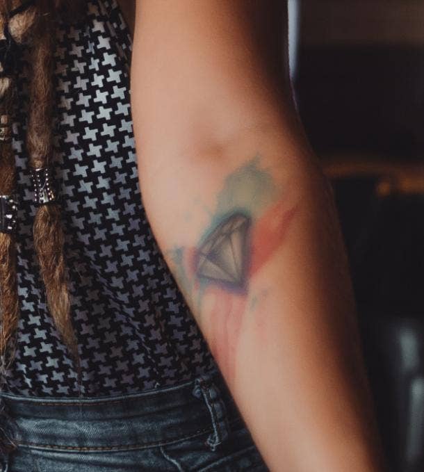 diamond tattoo idea for women