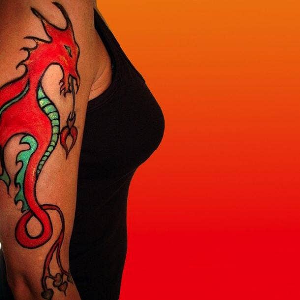 Dragon tattoo on arm