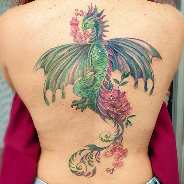 Dragon wing tattoo
