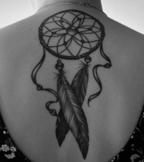 dream catcher tattoo idea for women