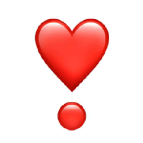 point d'exclamation coeur emoji