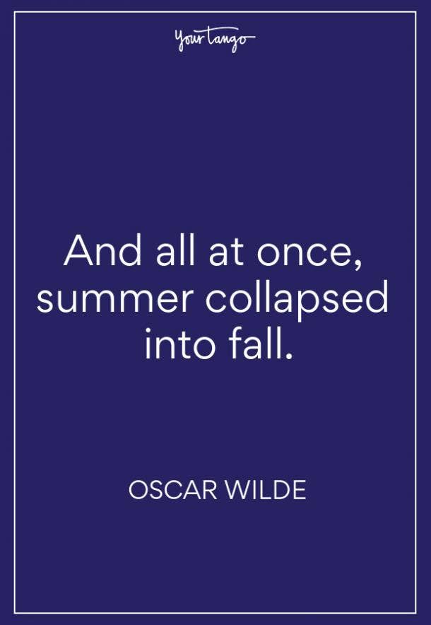 Oscar Wilde Fall Quote