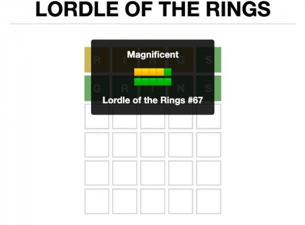 games like wordle lordle of the rings