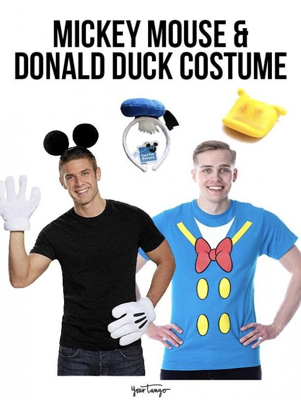 gay couple halloween costumes mickey mouse and donald duck