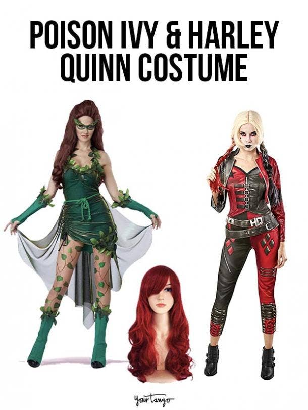 gay couple halloween costumes Poison Ivy and Harley Quinn