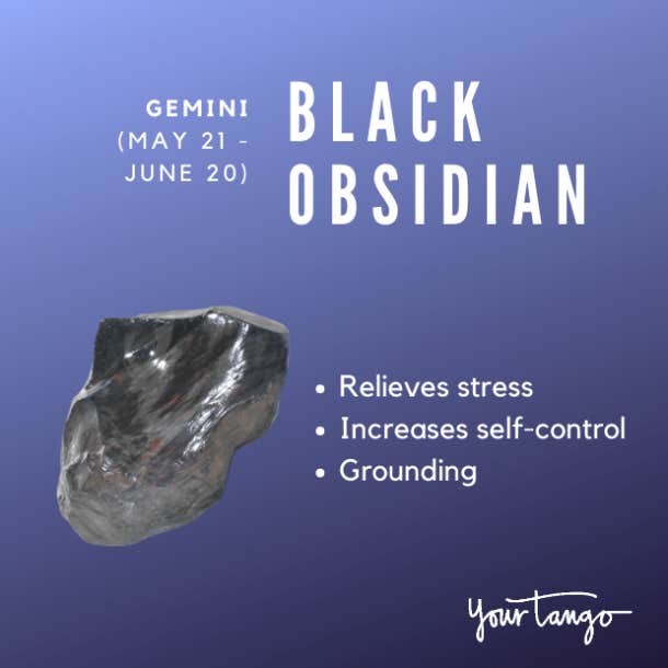 gemini crystal black obsidian