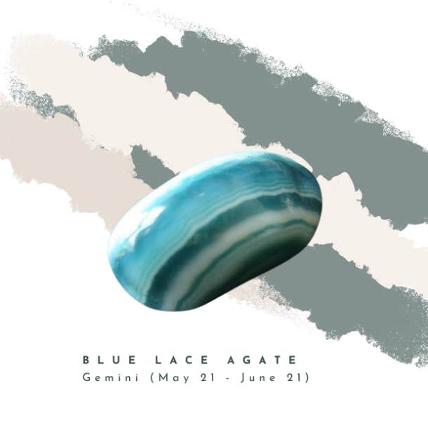 blue lace agate gemini crystal