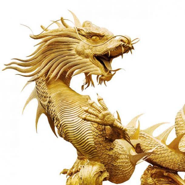 golden Chinese dragon