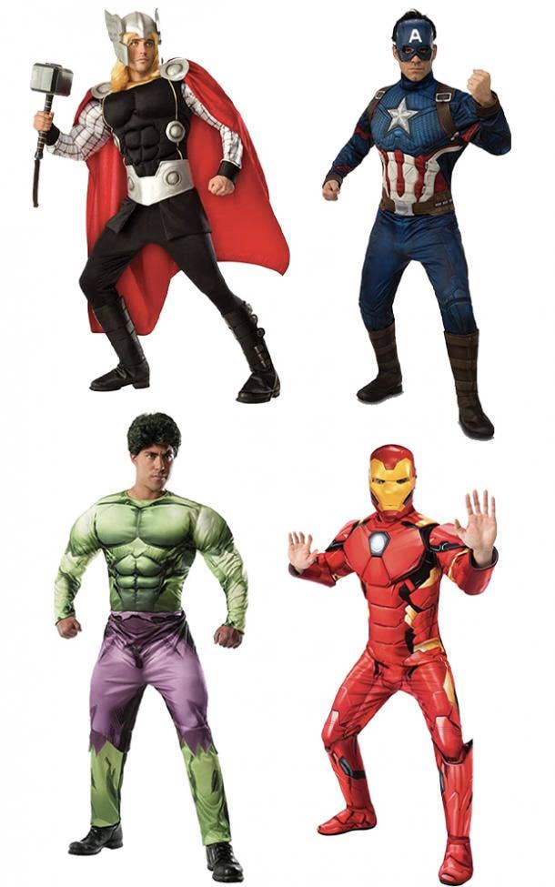 group halloween costumes avengers