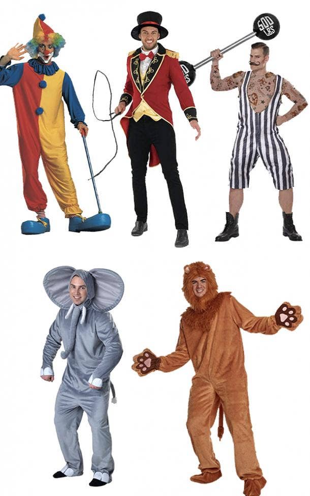 group halloween costumes circus performers