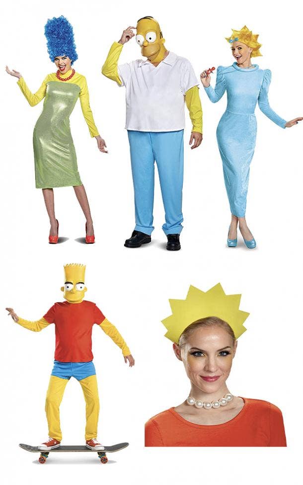 group halloween costumes the simpsons