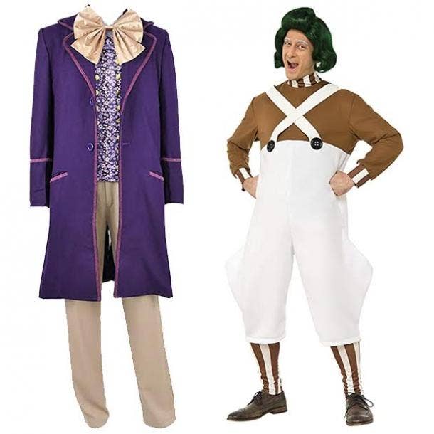 group halloween costumes willy wonka and oompa loompas