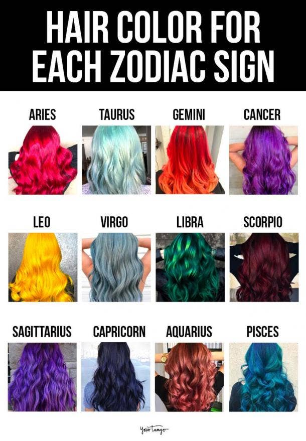 hair color based on zodiac sign