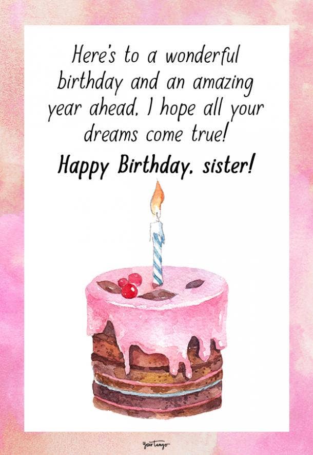 birthday wishes for sister