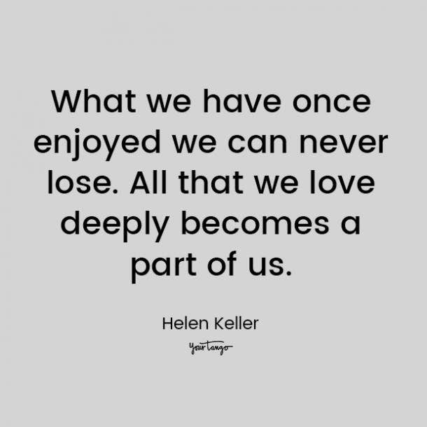 helen keller love quote for him