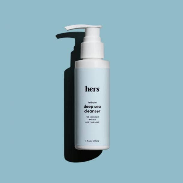hers deep sea facial cleanser for acne