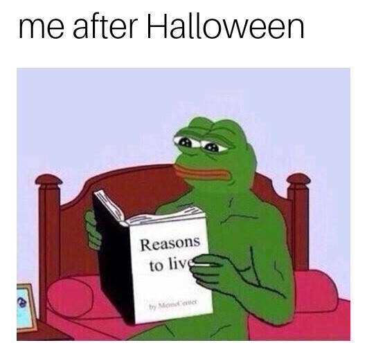 me after halloween meme