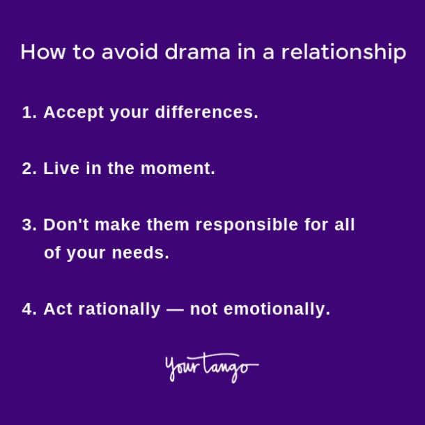 list of ways how to avoid drama in a relationship