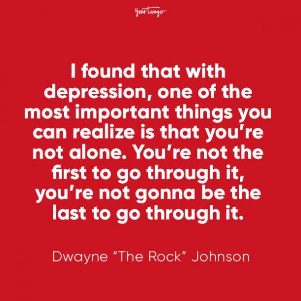 Dwayne The Rock Johnson mental health quote