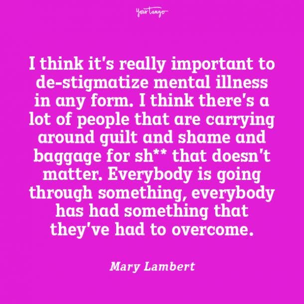 Mary Lambert mental health quote