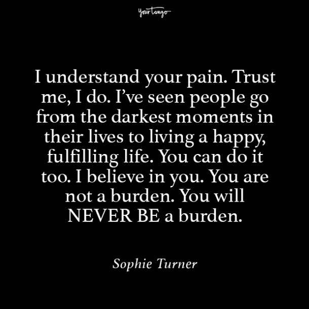 Sophie Turner mental health quote