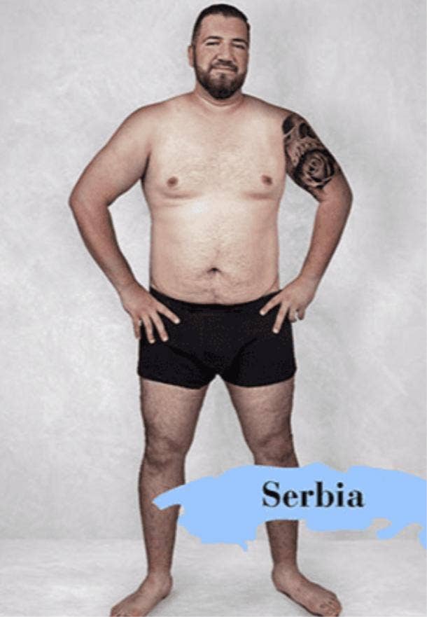 ideal male body type in Serbia