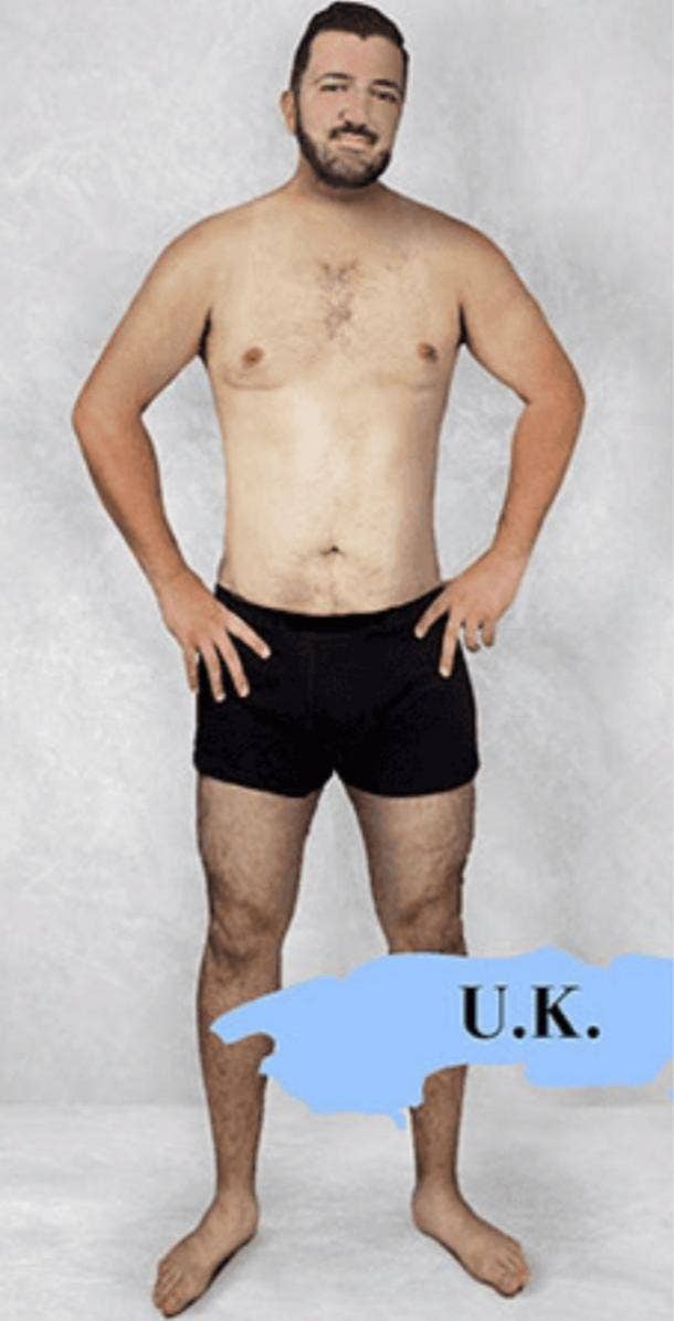 ideal male body type in the UK