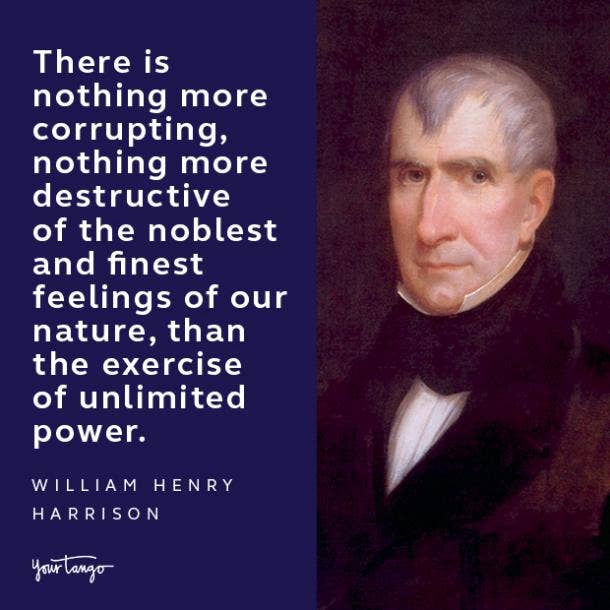 william henry harrison presidential quote