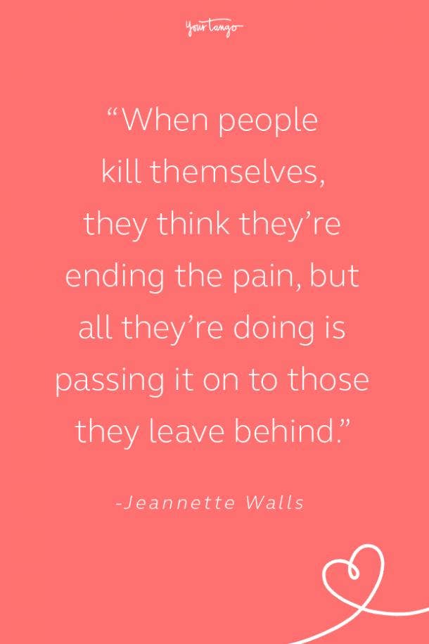 Jeannette Walls Suicide Prevention Quote