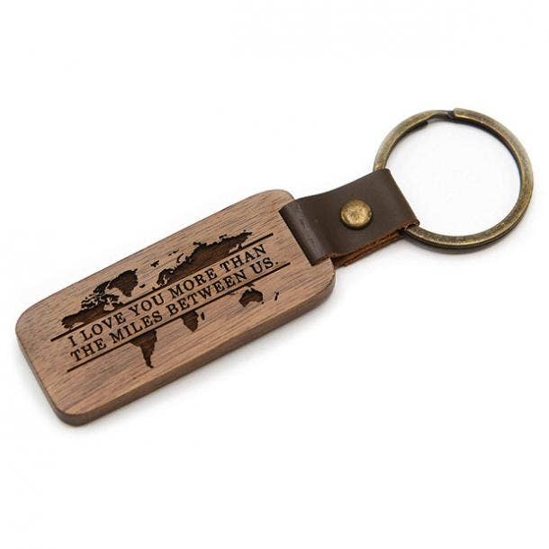 long distance relationship gifts engraved keychain