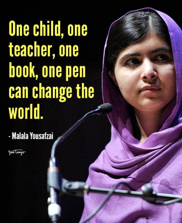 one child one teacher one book one pen can change the world Malala Yousafzai quotes