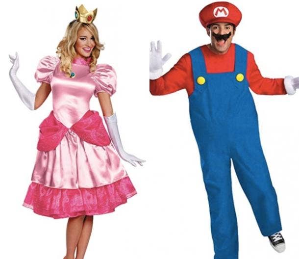mario and princess peach couples costume