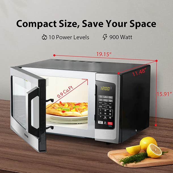 Stainless Steel Toshiba EM925A5A-SS Microwave Oven — 0.9 Cu. ft/900W